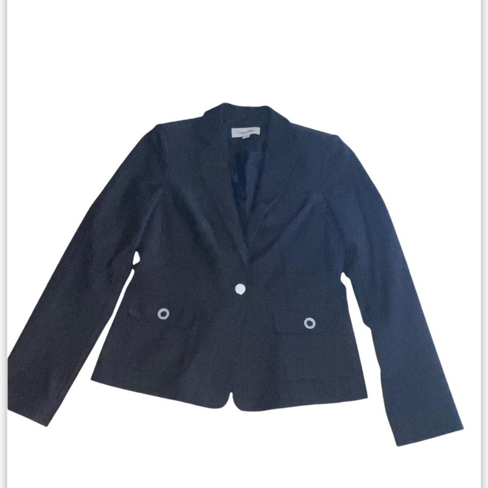 Dark Blue Calvin Klein Blazer with shoulder pads